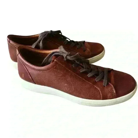 Ecco Shoes Men’s Size 7 Brown Leather Lace Up - Picture 4 of 9